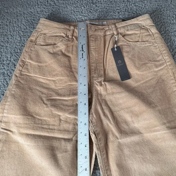 Tractr High Rise Flare Leg Tan Beige Corduroy Stretch Jeans Sz 12/31 NWT‎ - Picture 5 of 10
